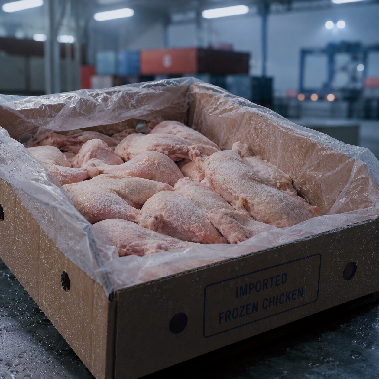 Poulet importé congelé, origine incertaine
